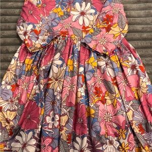Floral Kids Casual Dress - Pink and Purple
